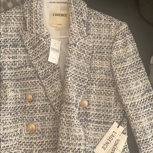 L’Agence blue and white blazer. Never worn